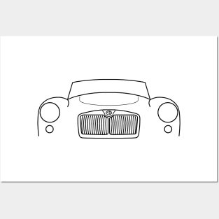 1961 MGA classic car outline graphic (black) Posters and Art